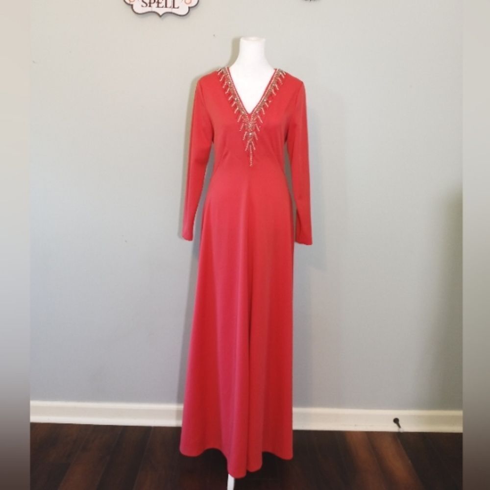VTG beaded maxi dress